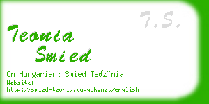 teonia smied business card